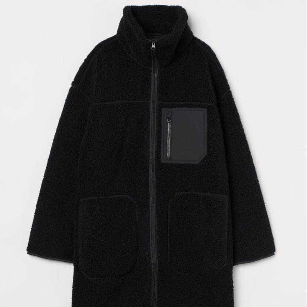H&M Faux Shearling Coat Medium NWT